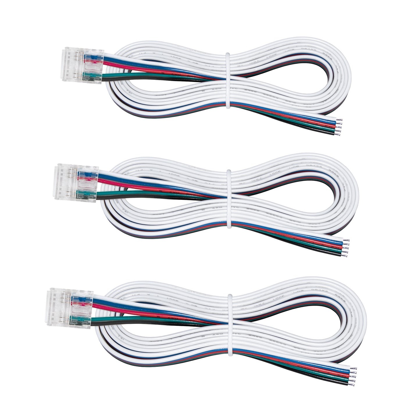 5 Pin COB RGB+W 48" Tape to Wire LED Strip Light Connectors