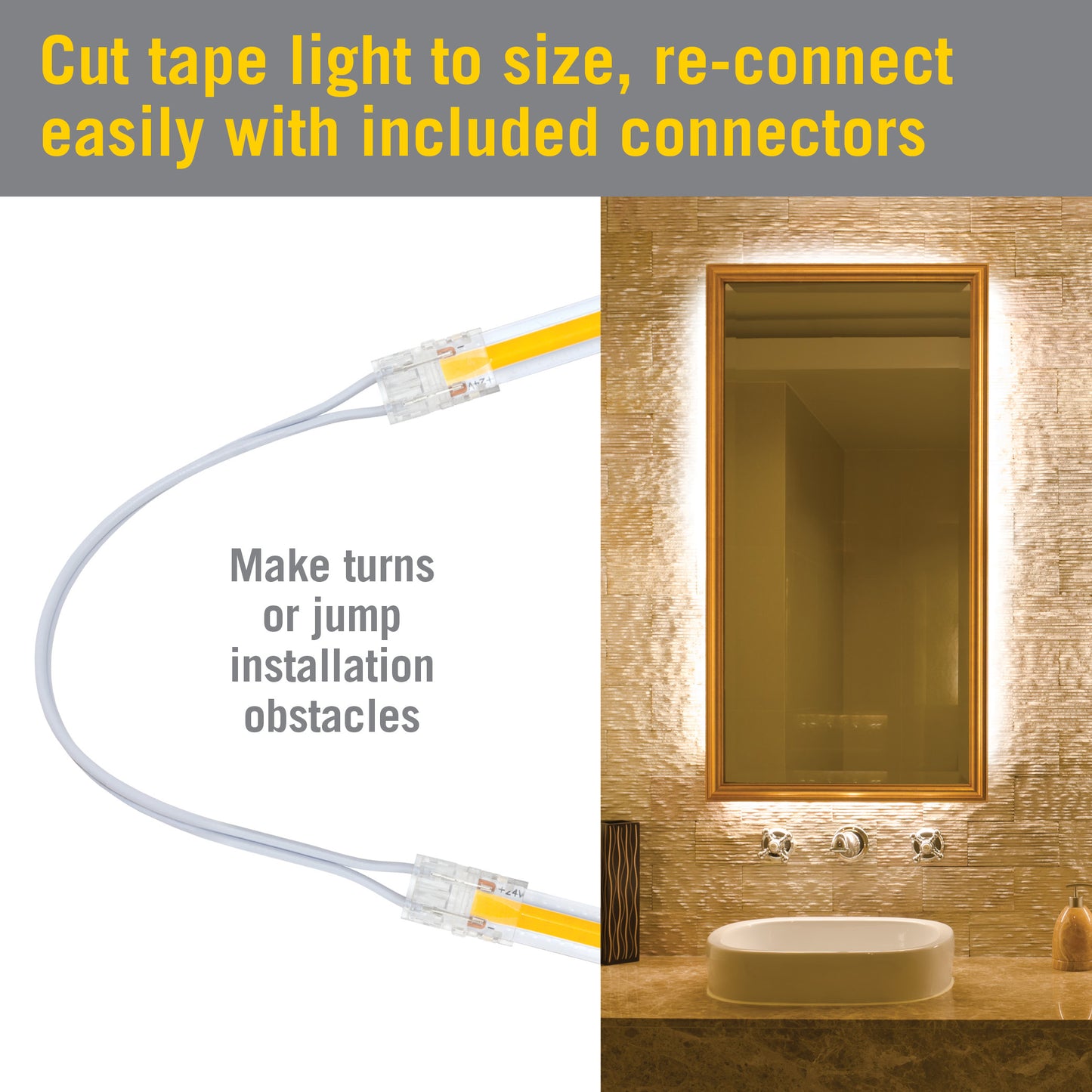 RibbonFlex LUX 24V Continuous (COB) LED Strip Light Kit