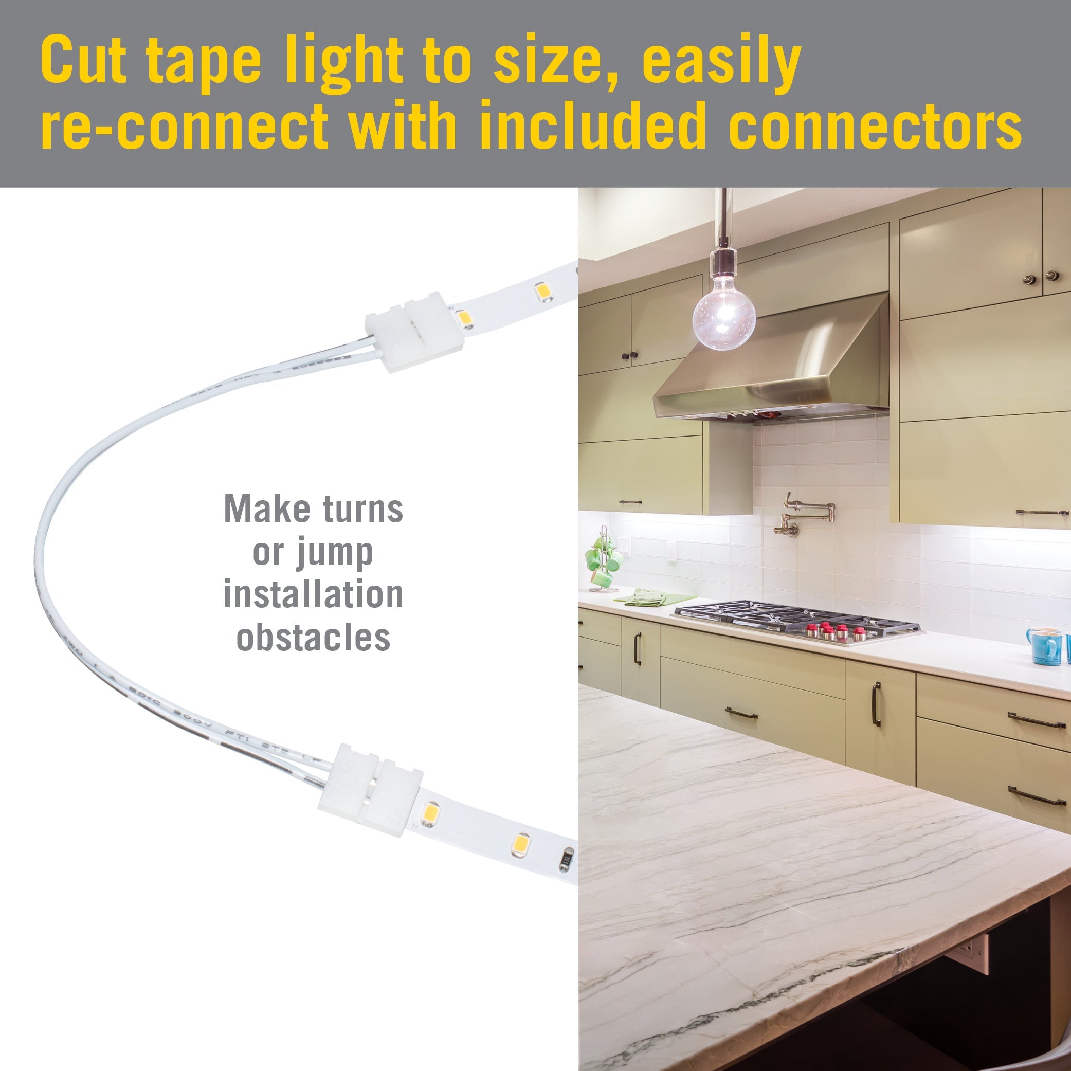 RibbonFlex Home 24V Tunable White CCT LED Strip Light Kit