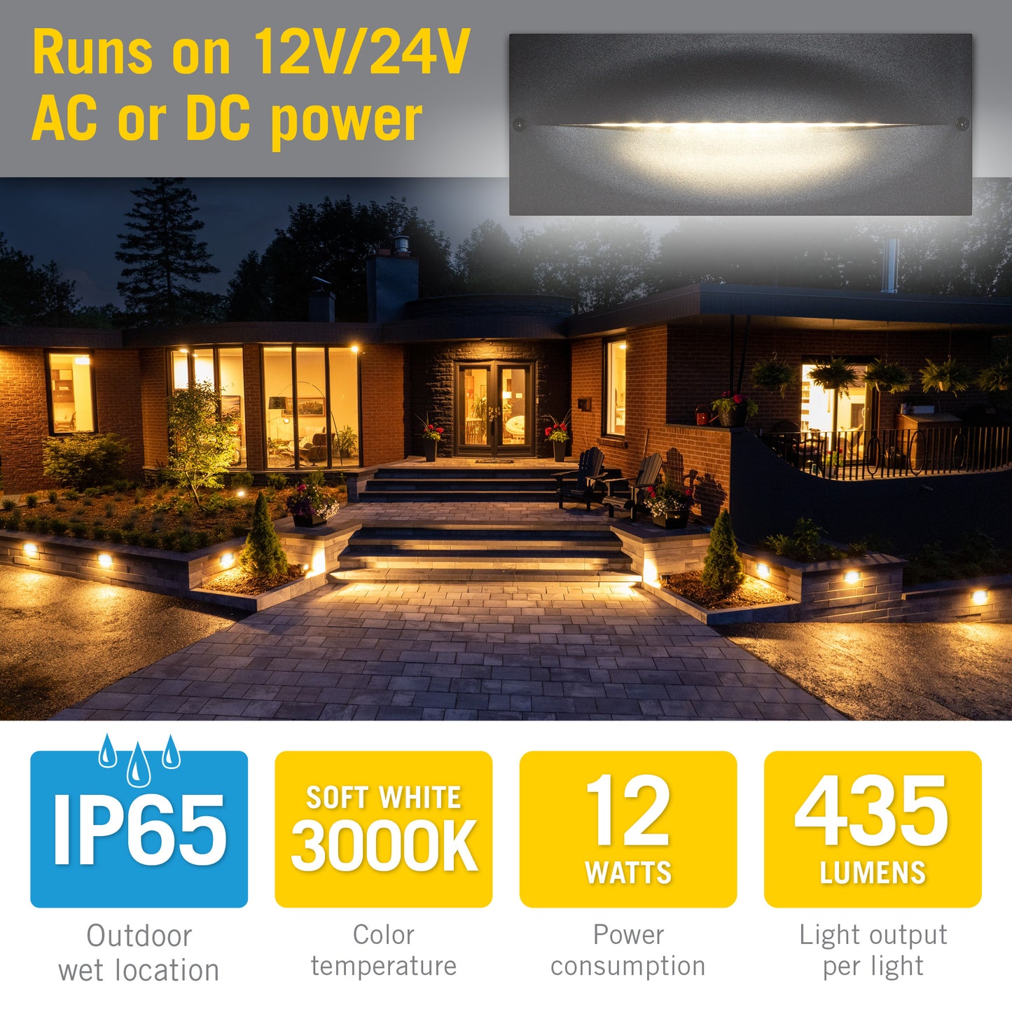 Contour Brick Outdoor LED Wall Light