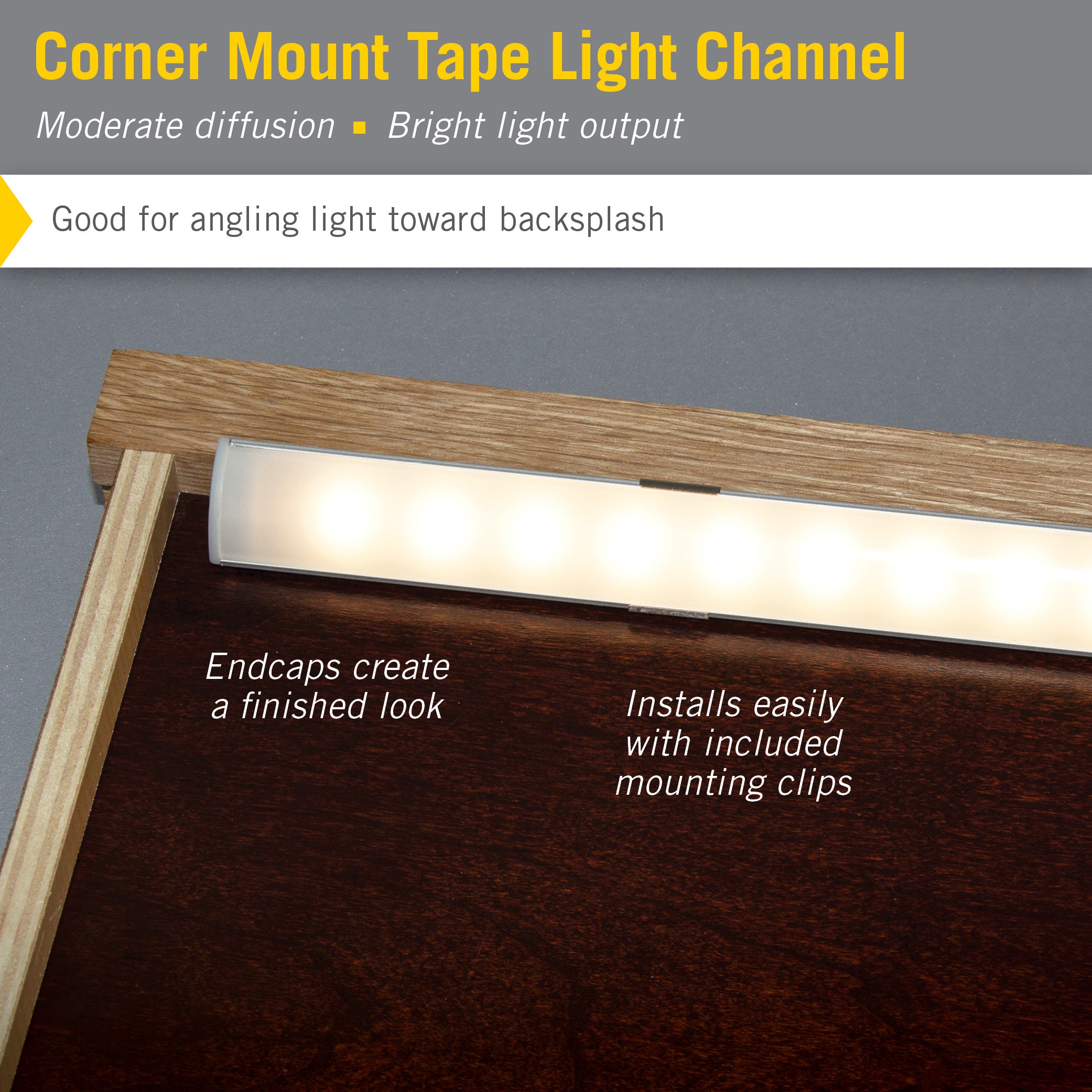 LED Tape Light Mounting Channel