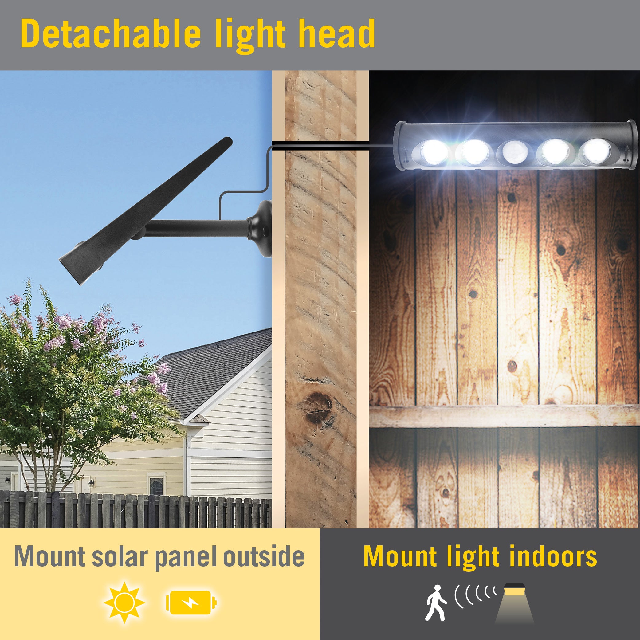 Outdoor mounted solar deals lights