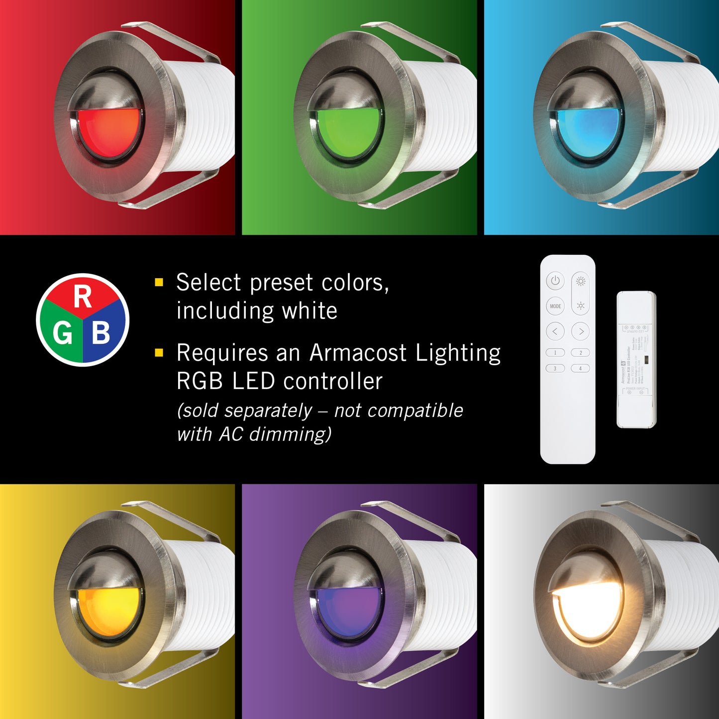 RGB Mini Indoor Outdoor Recessed LED Light