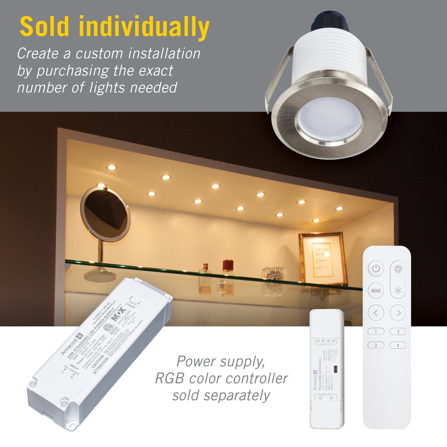 RGB Mini Indoor Outdoor Recessed LED Light