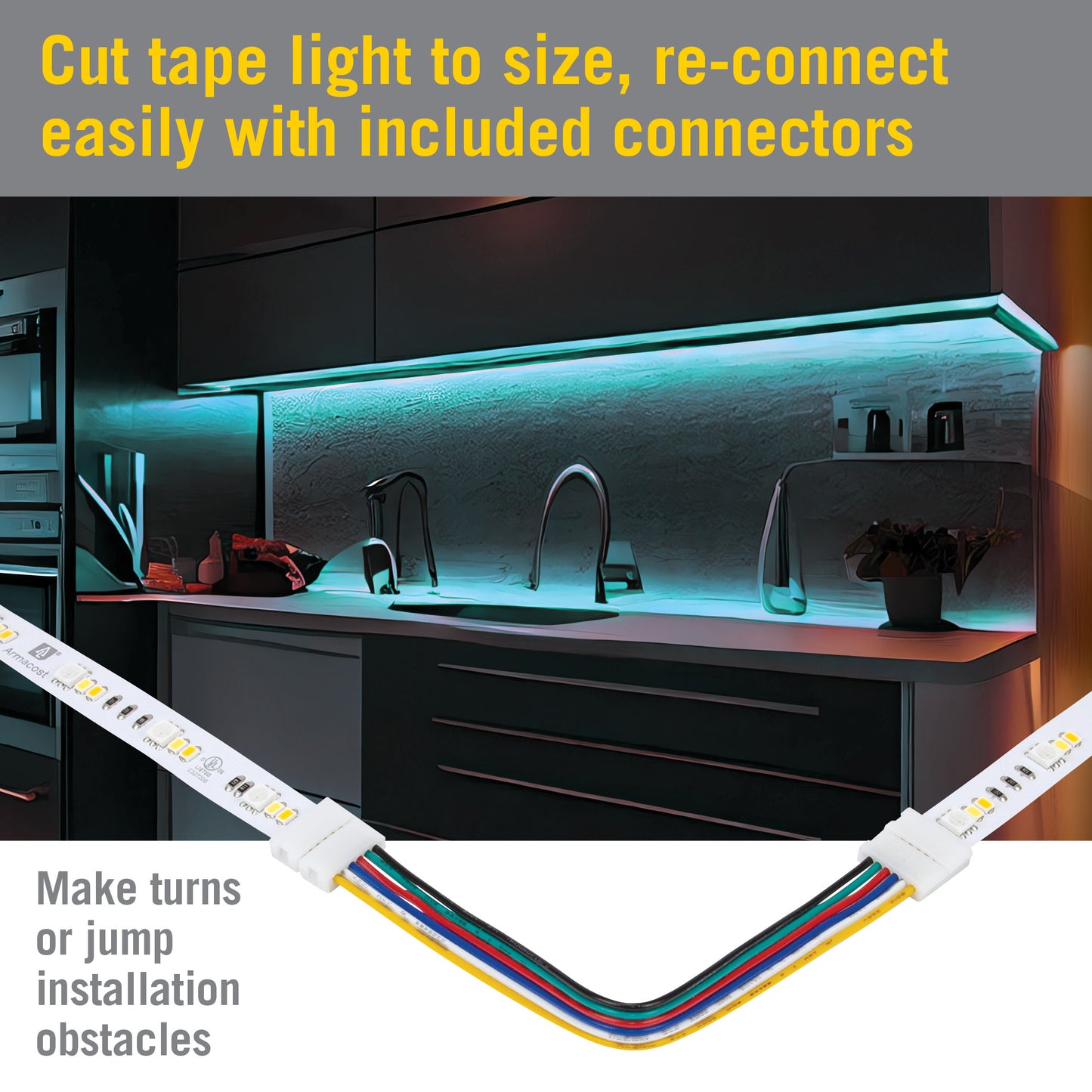 RibbonFlex Home 24V RGB+WW Multicolor Strip Light Kit