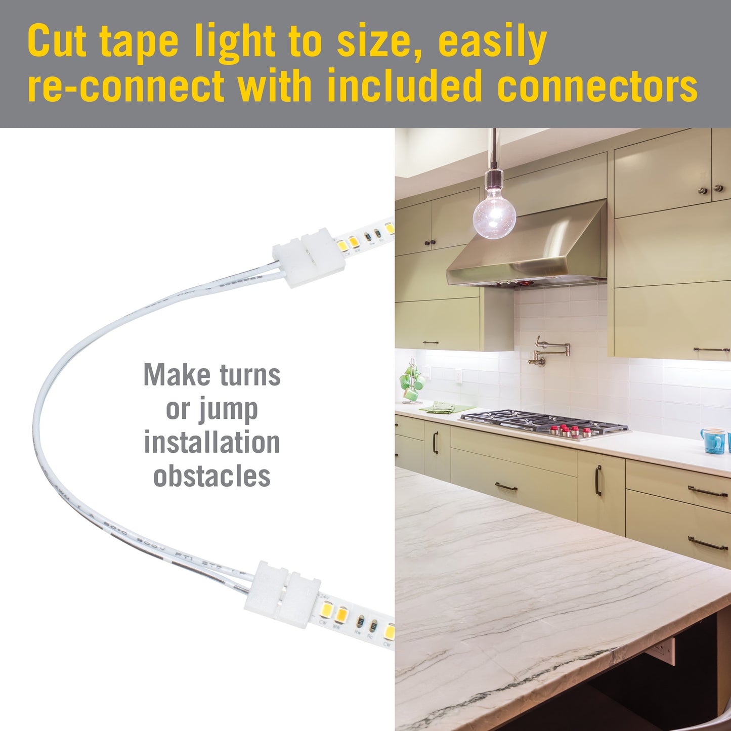 RibbonFlex Home 24V Tunable White CCT LED Strip Light Kit