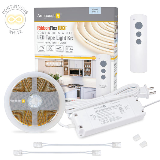 RibbonFlex LUX 24V Continuous (COB) LED Strip Light Kit