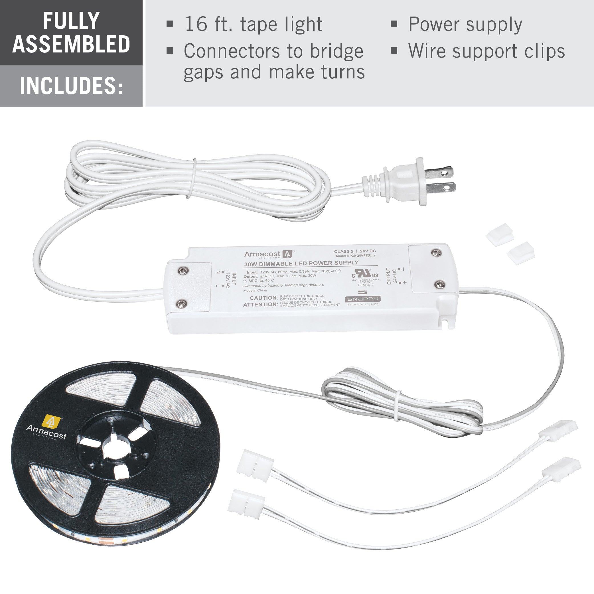 AC Dimmable LED Strip Light Kit Armacost Lighting