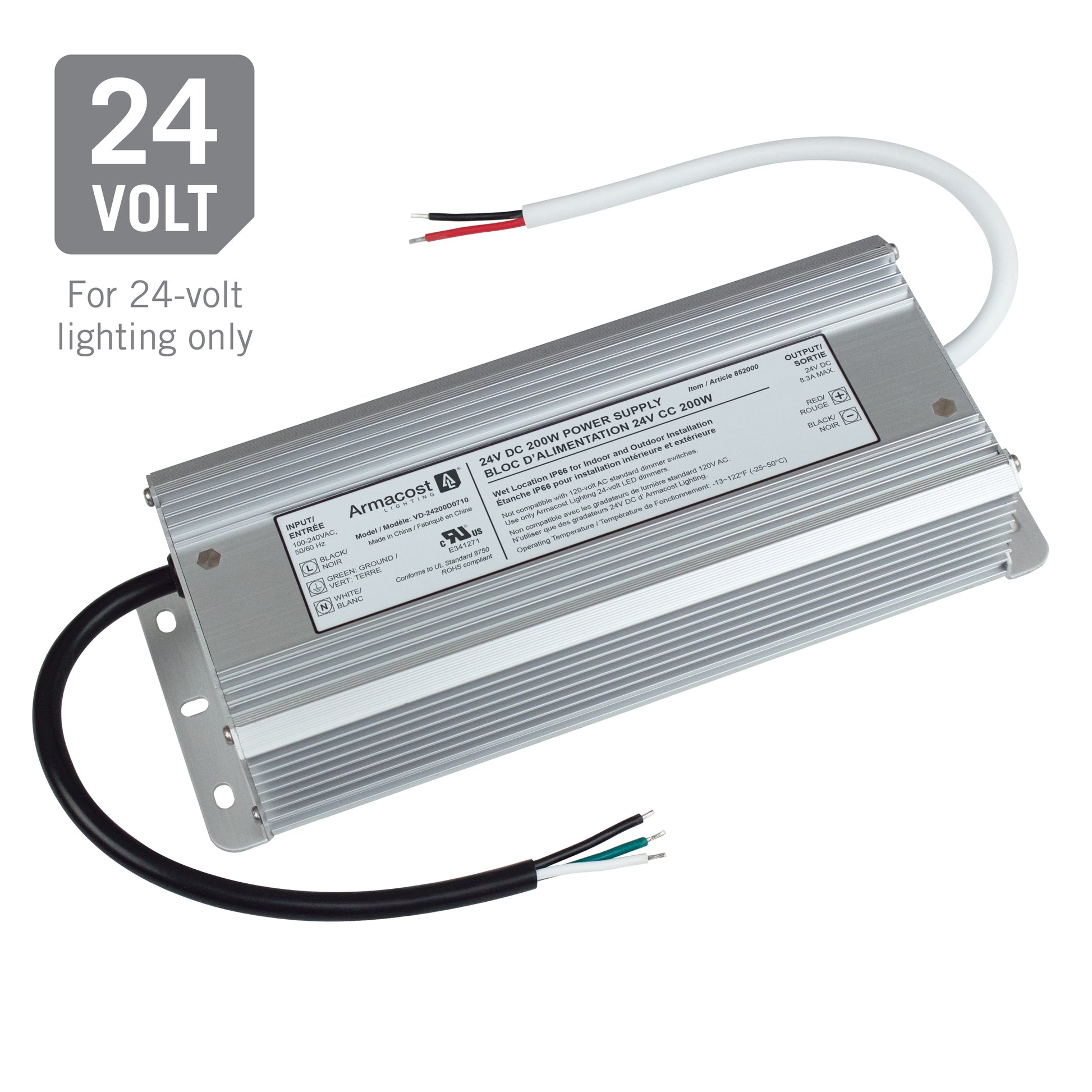 Waterproof 12 volt driver 24W for led lights Compatible with a