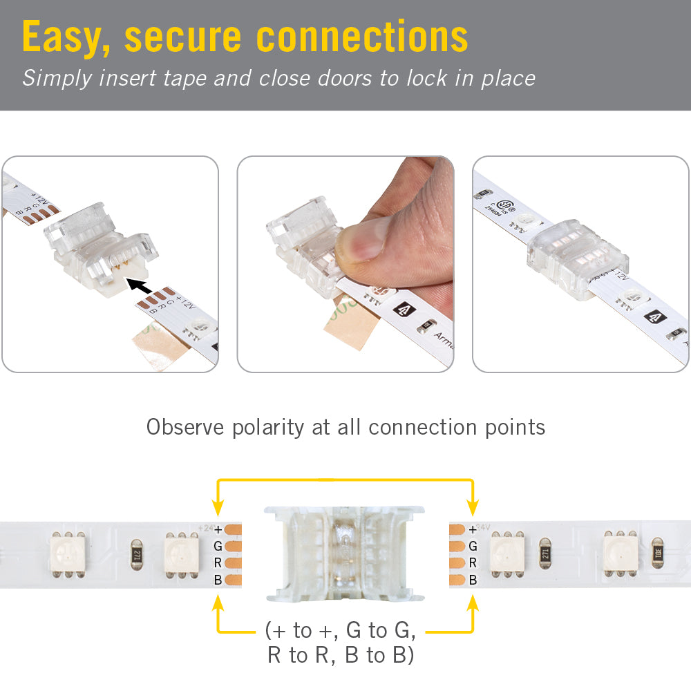 WireGrip 4C LED Tape Tape Splice Connector Armacost Lighting