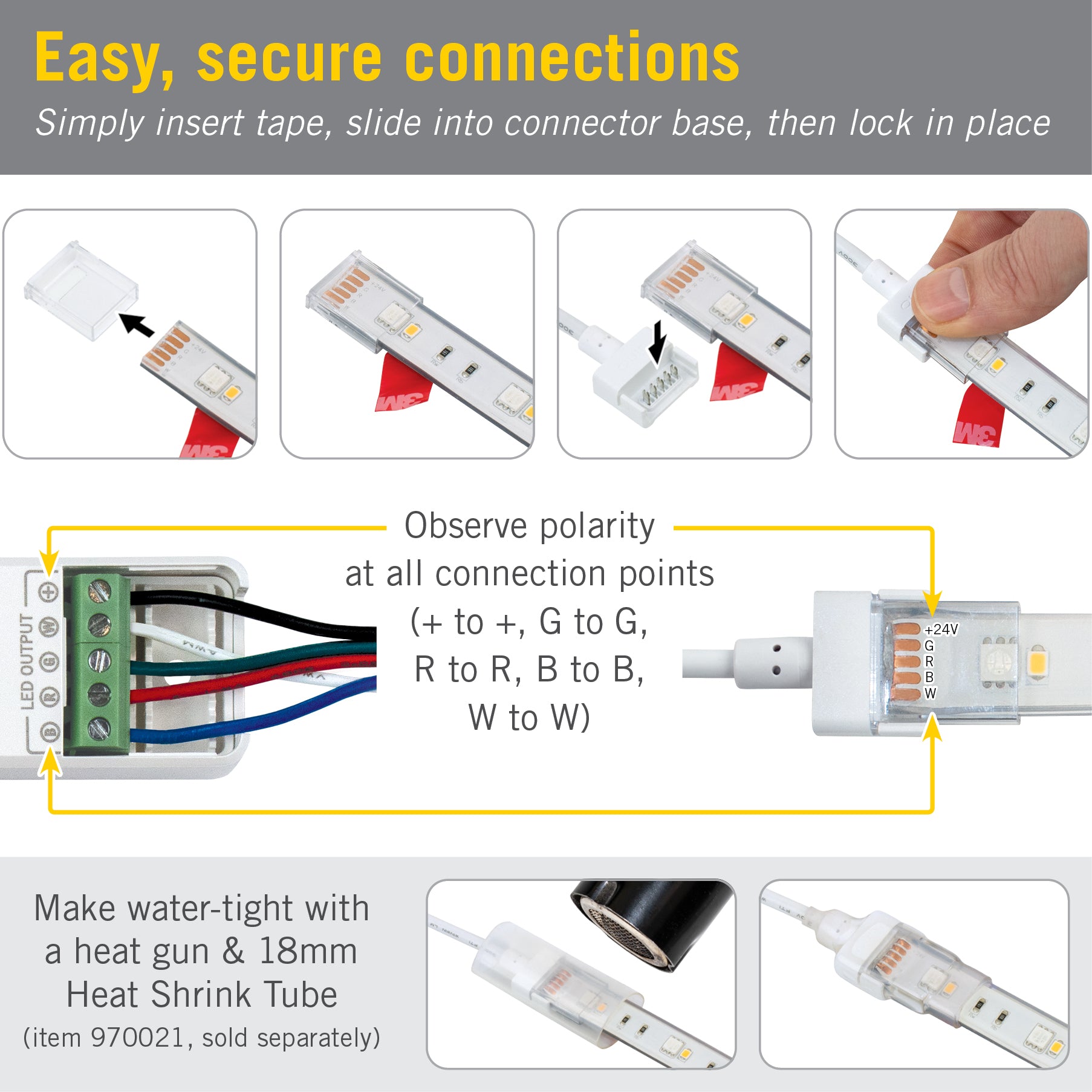 5C Outdoor LED 12 Wire Lead Connector Armacost Lighting