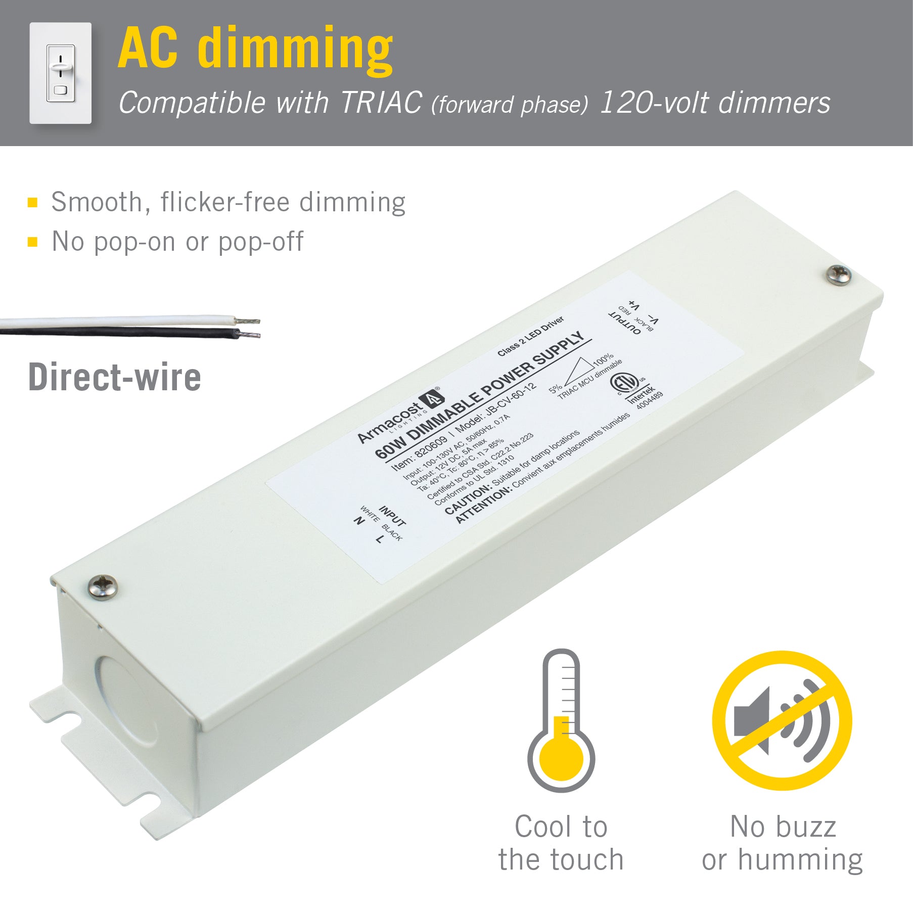 Armacost Lighting LED Power Supply 12-Watt Standard Driver 12-Volt