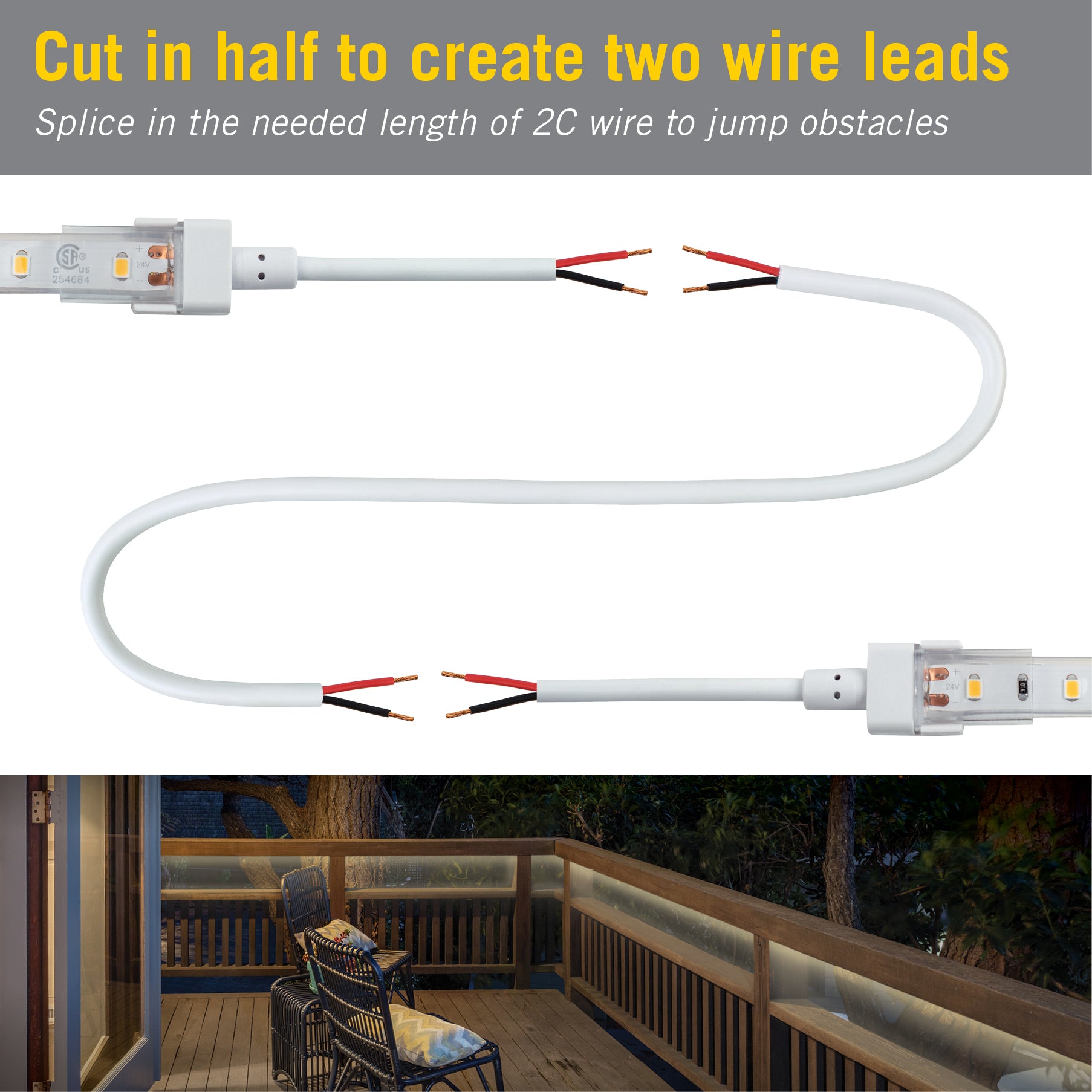 2C Outdoor LED Tape to Tape Connector Armacost Lighting