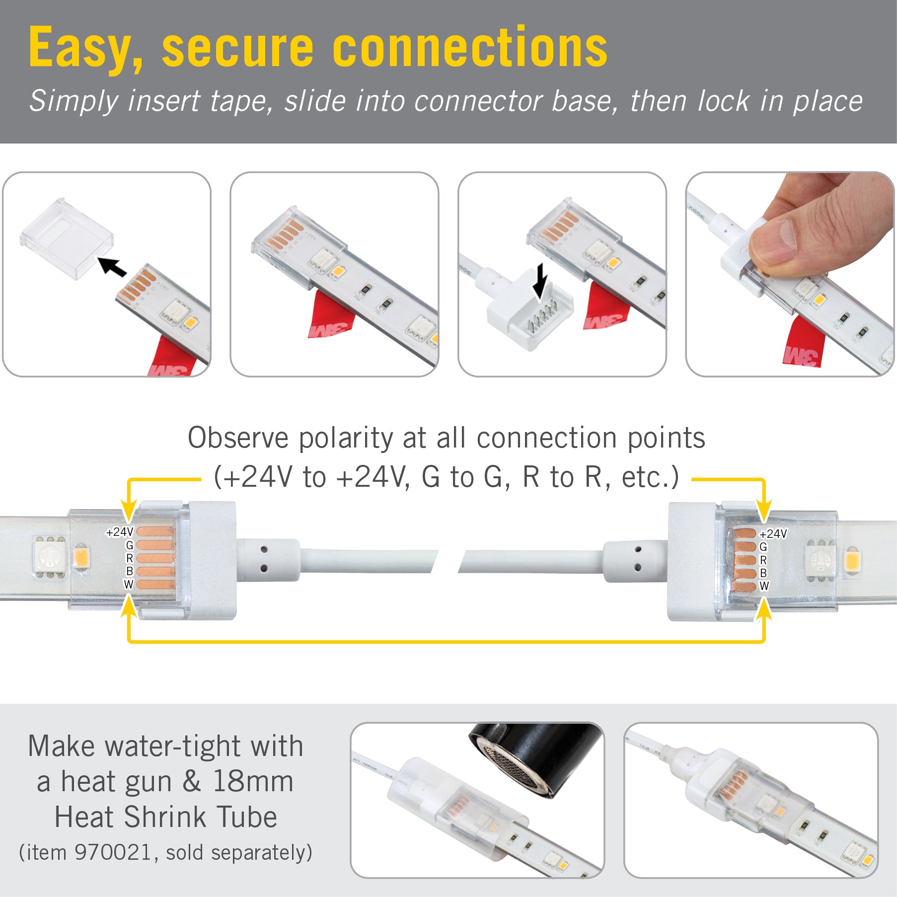 5C RGB W IP67 LED Strip Light 6