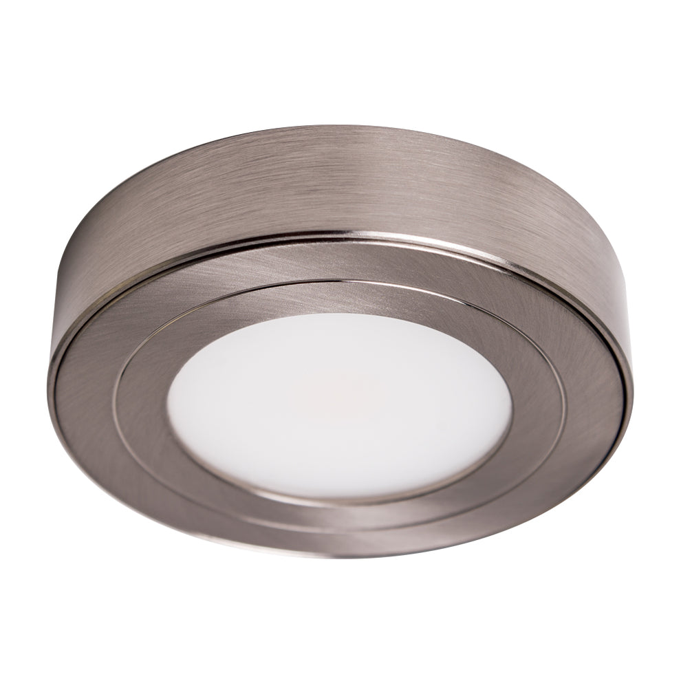 Armacost Lighting PureVue RGB+W LED Brushed Steel Puck Light, White