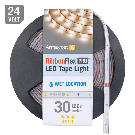 24 Volt White Outdoor LED Strip Light Tape 30