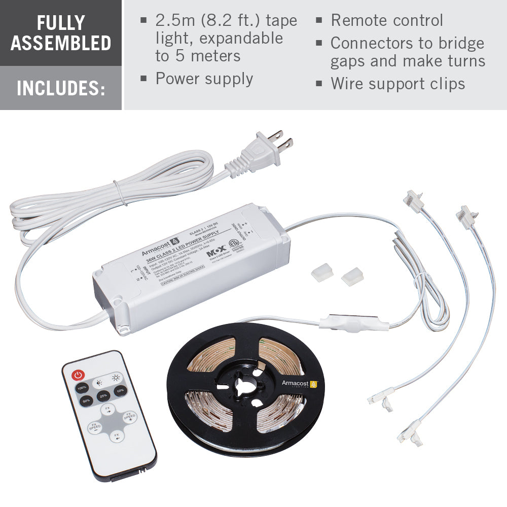 Pro 12V 3000K White LED Strip Light Kit – Armacost Lighting