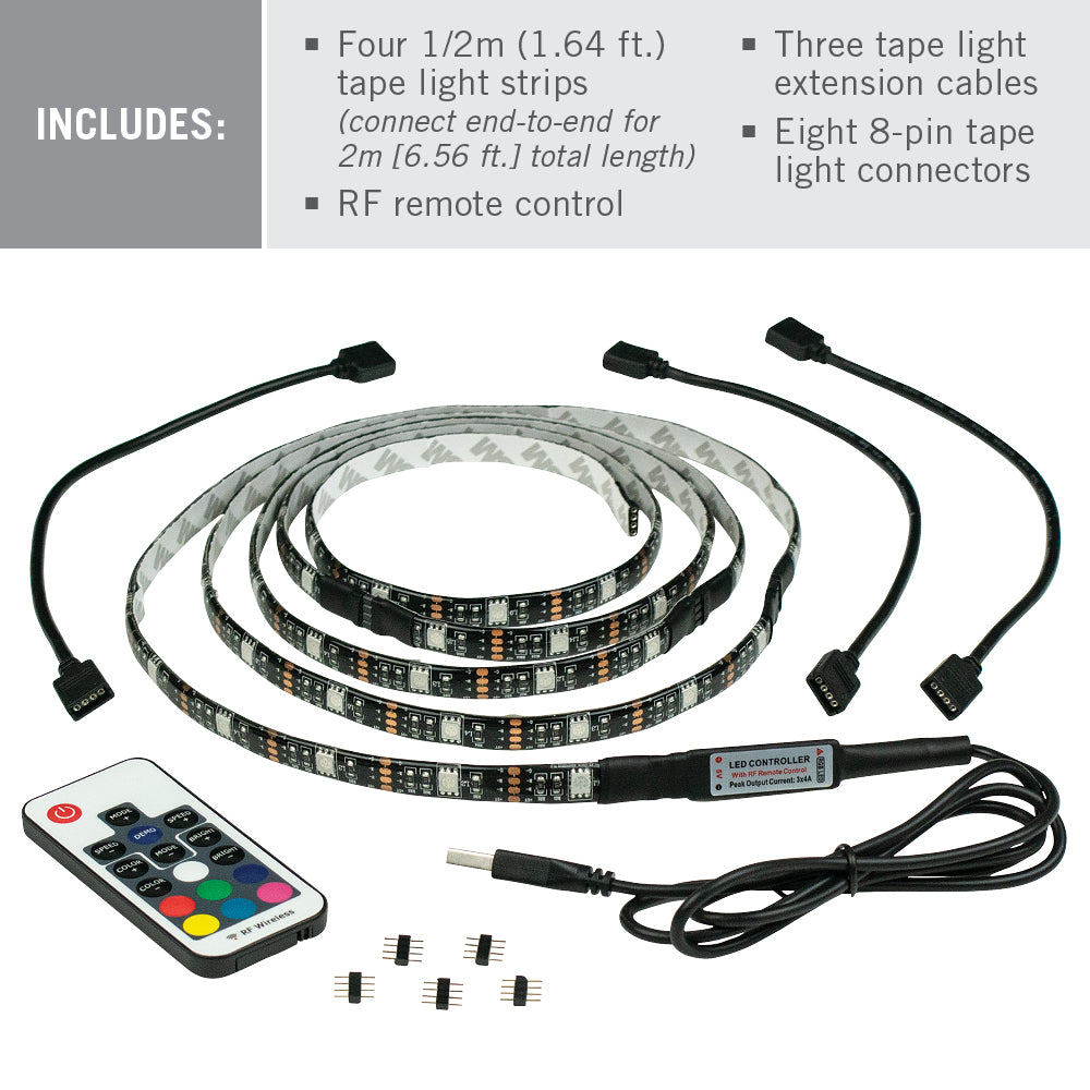 USB Multicolor LED Strip Light Kit Armacost Lighting